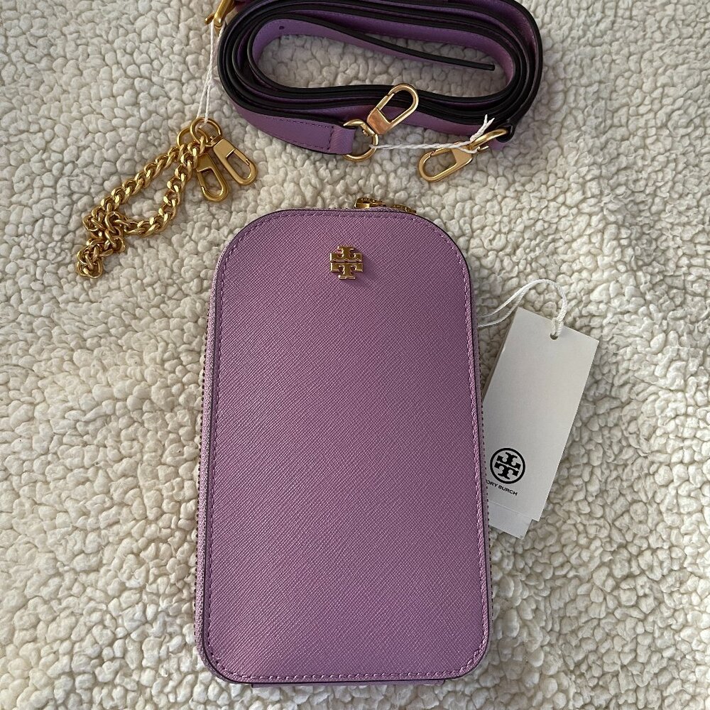 Tory Burch EMERSON PHONE CROSSBODY 143894 509 FREESIA TUSCAN YELLOW - Picture 5 of 9